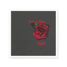 Happy Birthday Schatz rote Rose