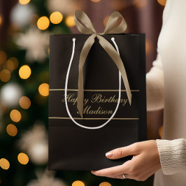 Happy Birthday Script Name Black Gold