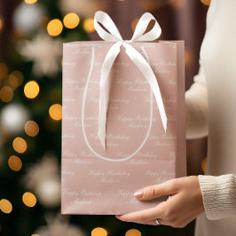 Happy Birthday Script Name Dusty Rose