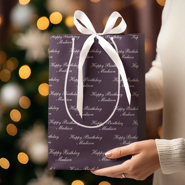 Happy Birthday Script Name Plum (Skapare uppladdad)