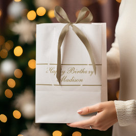 Happy Birthday Script Name White Gold