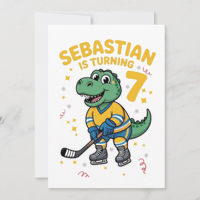 Happy Birthday Sebastian  Invitation Inbjudningar (Framsida)