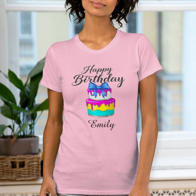 Happy birthday shirt cake, Personalized  T (Skapare uppladdad)