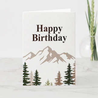 Happy Birthday - simple outdoors Kort