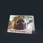 Happy Birthday Sister I NOSE it's your Cute Dog Kort<br><div class="desc">Happy Birthday I nose it's your birthday,  Cute Dog Sister will appreciate this card</div>