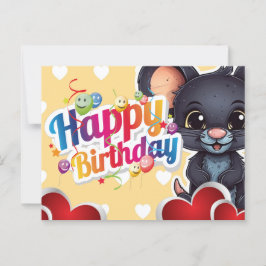 Happy birthday! souris vykort