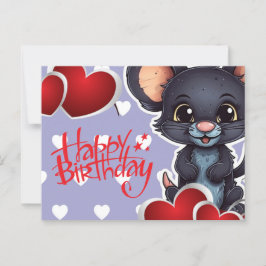 Happy birthday! souris vykort