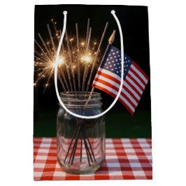 Happy Birthday Sparklers With American Flag