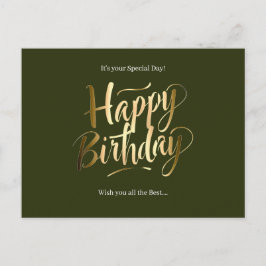 Happy Birthday Special Day Helg Vykort