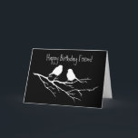 Happy Birthday Special Friend, Two Birds Kort<br><div class="desc">Happy Birthday Special Friend,  Two Birds chatting to each other.</div>