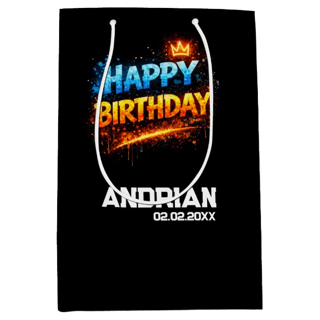 Happy Birthday Splash Design (Anpassad) (Framsidan)