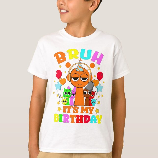 Happy Birthday Sprunki T Shirt (Framsida)