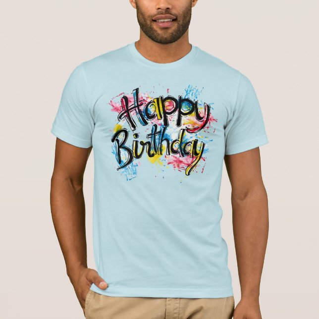 Happy birthday t shirt (Framsida)