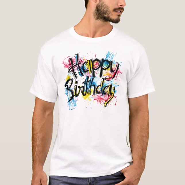 Happy birthday t shirt (Framsida)
