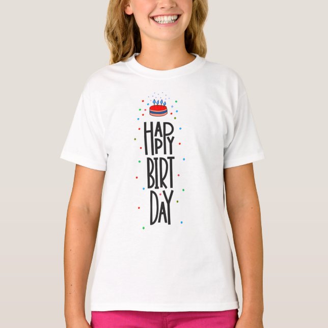 Happy birthday t shirt dress design  (Framsida)