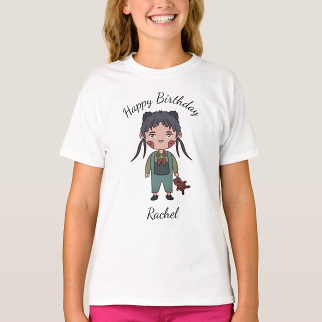 Happy Birthday text T-shirt (Framsida)