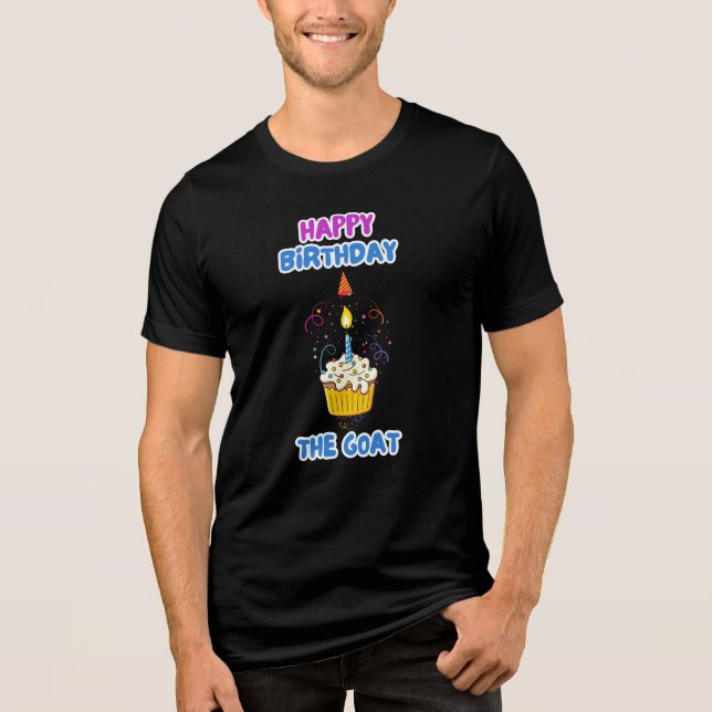 Happy Birthday The GOAT Men’s Funny T-Shirt | Cool (Framsida)