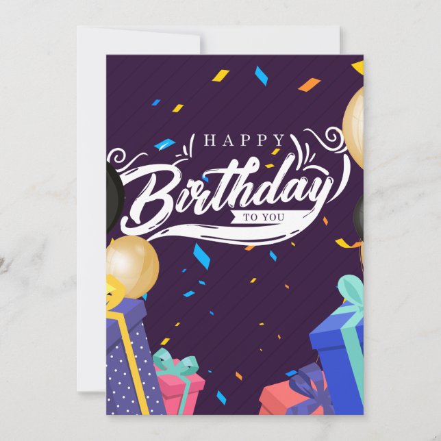 Happy birthday to you meddelande (Framsida)