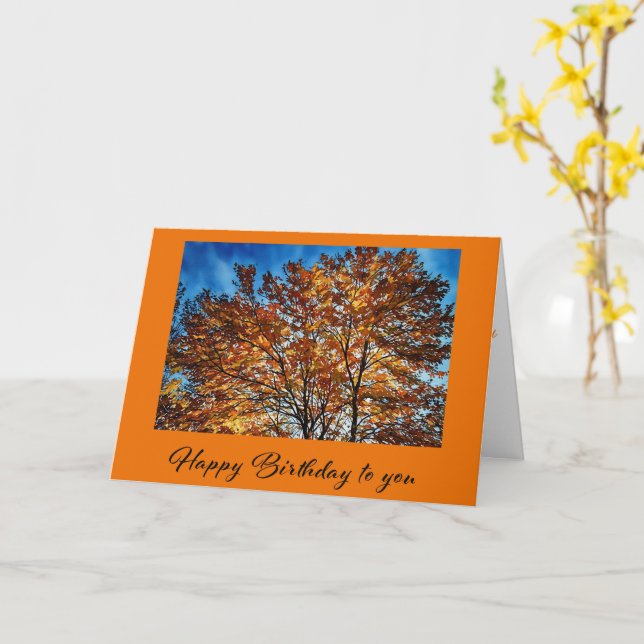 Happy Birthday To YouFolded Greeting Card Kort (Gul blomma)