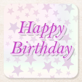 Happy Birthday!! Underlägg Papper Kvadrat