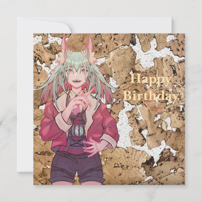Happy birthday VTuber Inbjudningar (Framsida)