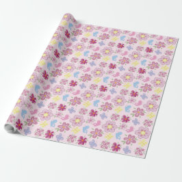 Happy Birthday Wild Flowers Garden Boho Pattern Presentpapper