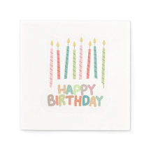 Happy Birthday with Candles on