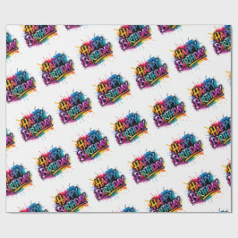 Happy Birthday Wrapping Paper printable Presentpapper