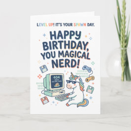 Happy Birthday You Magical Nerd Kort