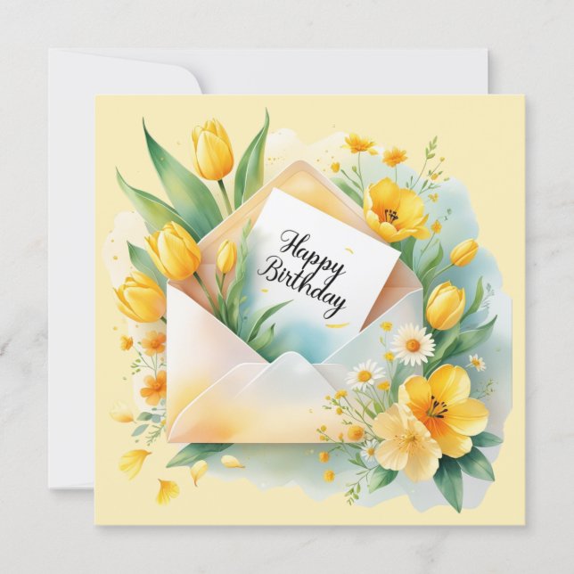 Happy birthday you touched my heart. Greeting card Julkort (Framsida)