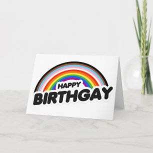Happy Birthgay Progress Pride Kort