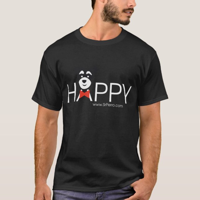 Happy (Black) Tee (Framsida)