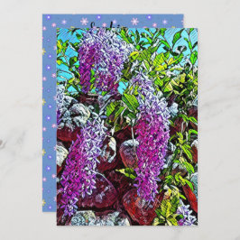 Happy blooming flower inbjudningar