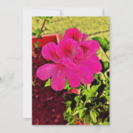 Happy blooming flower inbjudningar