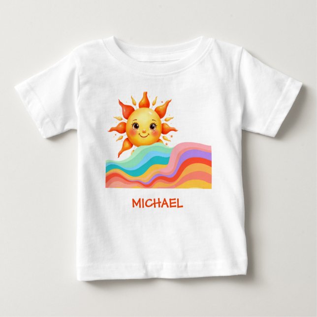 Happy Bright Sunshine Summer T Shirt (Framsida)