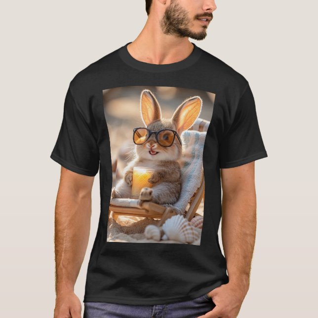 Happy Bunny - Der entspannte Hase T Shirt (Framsida)