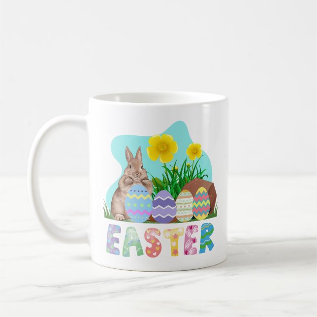 happy bunny easter kaffemugg (Vänster)