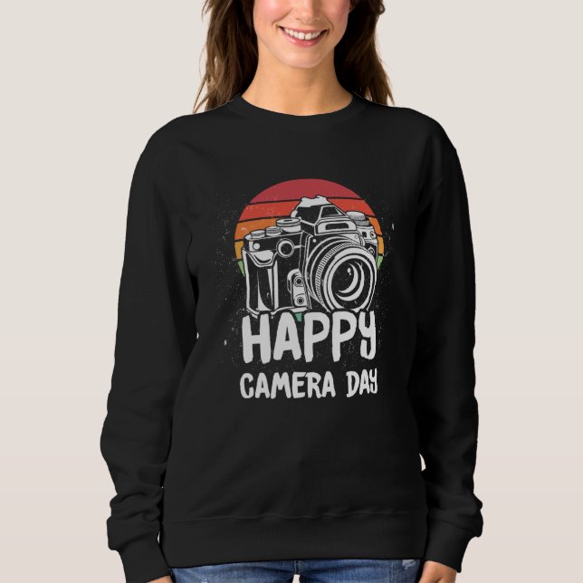 Happy Camera Day Photo  for Photographers and Phot T Shirt (Framsida)