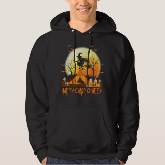 Happy Camp-O-Ween Halloween Camping Camper Women M Hoodie