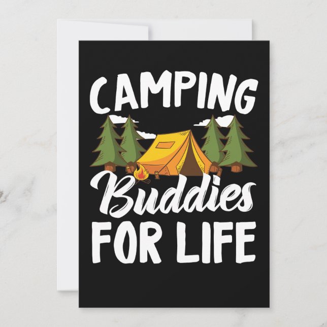 Happy Camper Camping Buddies For Life Tack Kort (Framsida)