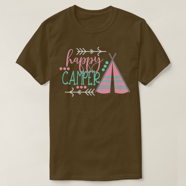 Happy Camper Funny Camping Gift For Kids Funny Boy T Shirt (Design framsida)