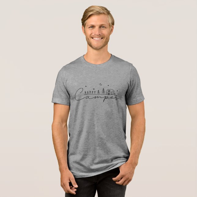 Happy Camper Silhouette T Shirt (Framsida Full)