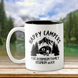 Happy Campers Family Road Trip Två-Tonad Mugg