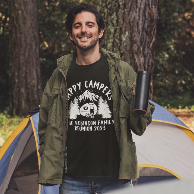Happy Campers - Funny Family Reunion T Shirt (Skapare uppladdad)