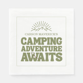 Happy Camping Adventure Awaits Kids Birthday Pappersservett