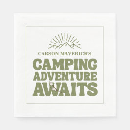 Happy Camping Adventure Awaits Kids Birthday Pappersservett