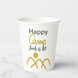 Happy camping camper one birthday kids golden sun