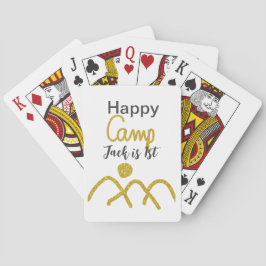 Happy camping camper one birthday kids golden sun casinokort