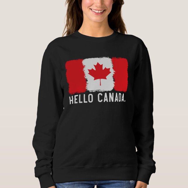 Happy Canada Day Canadian Canada Flag Maple Leaf   T Shirt (Framsida)