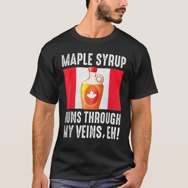 Happy Canada Day Maple Syrup Maple Tree Tapping Me T Shirt (Framsida)
